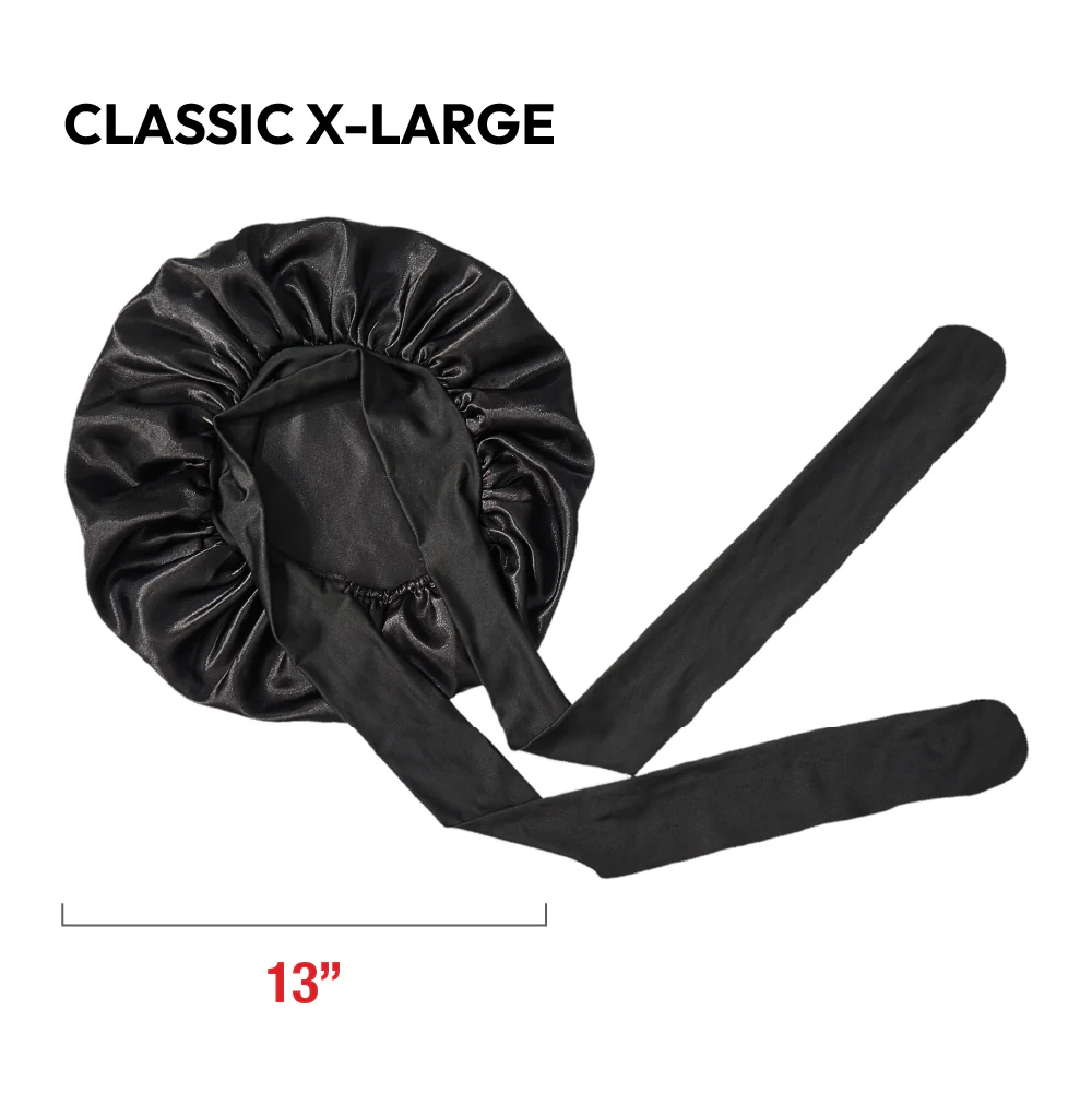 RED by KISS Adjustable Satin Bonnet with Tie Band – Extra Large Silky Cap for Braids, Locs & Curls - Image 3