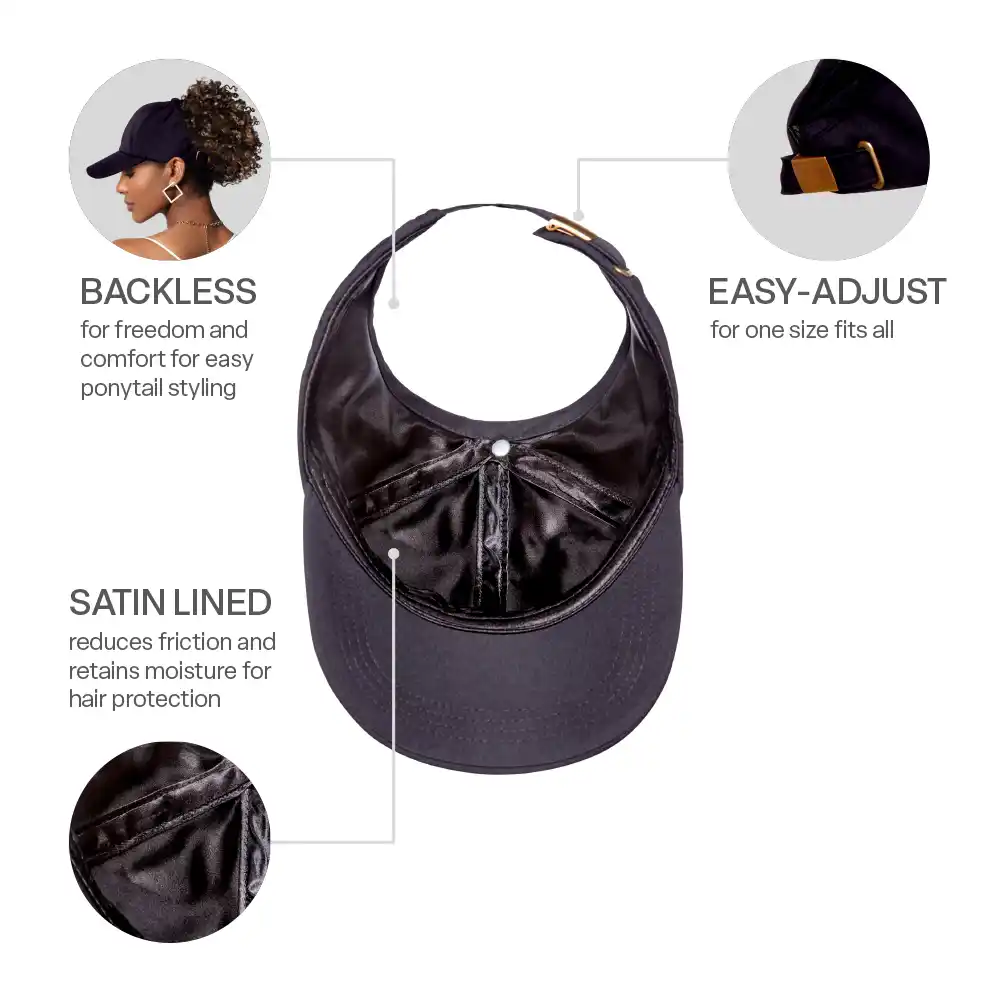 RED by KISS Adjustable Satin Lined Backless Baseball Cap - Image 21