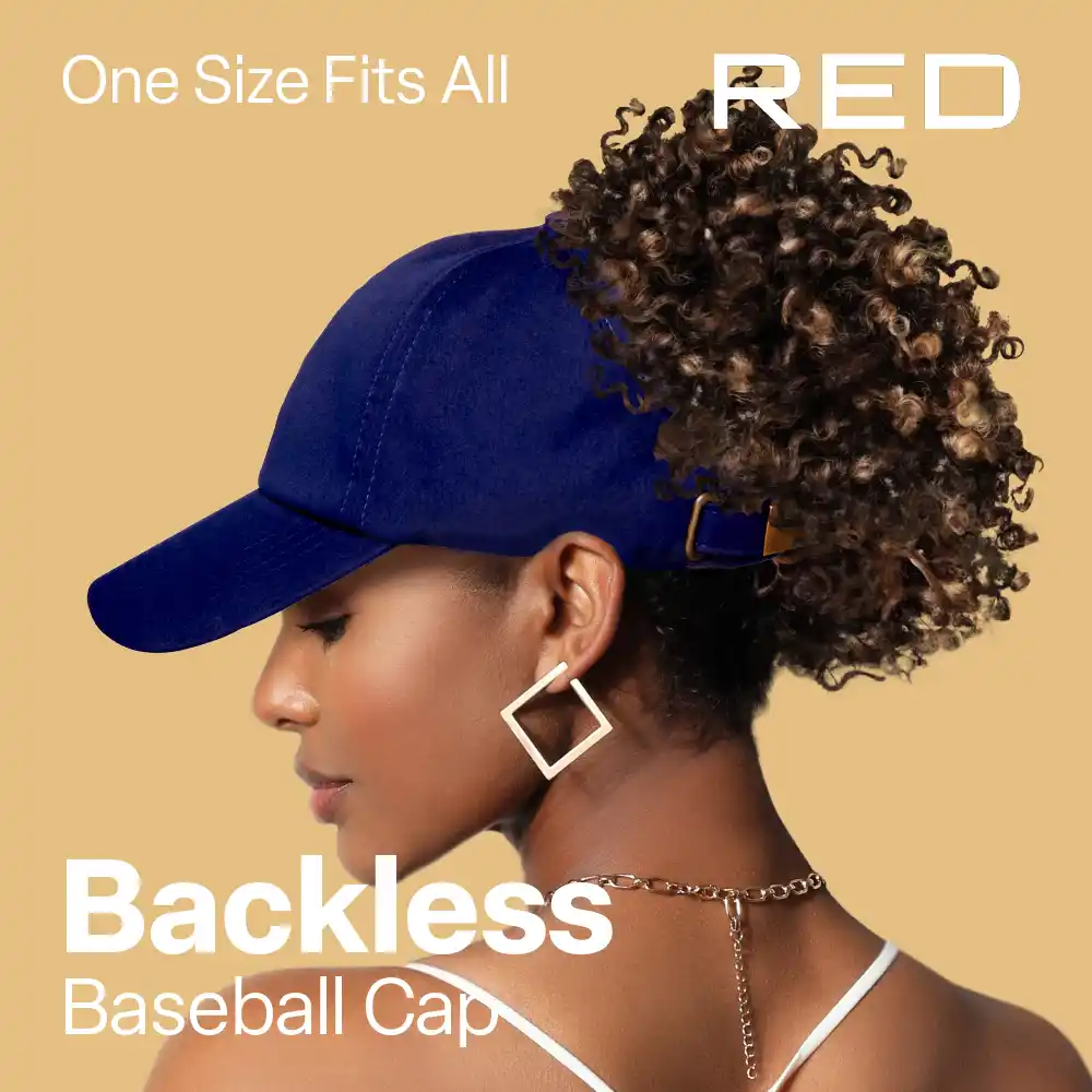 RED by KISS Adjustable Satin Lined Backless Baseball Cap - Image 6