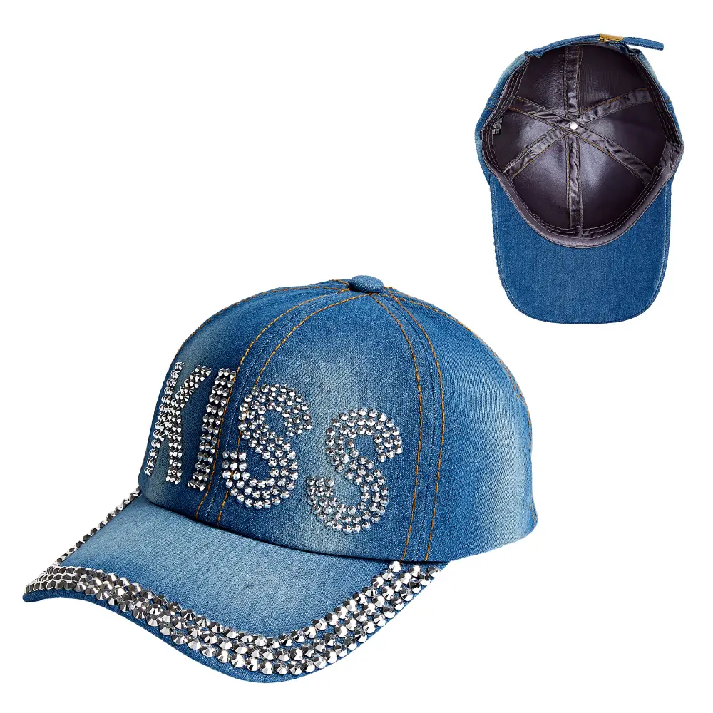 RED by KISS Adjustable Satin Lined Studded Baseball Cap - Image 2