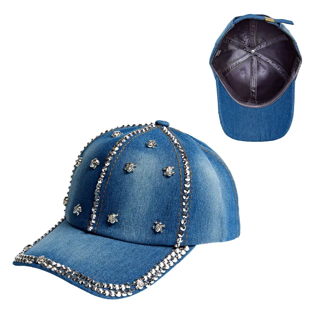 RED by KISS Adjustable Satin Lined Studded Baseball Cap - Image 3