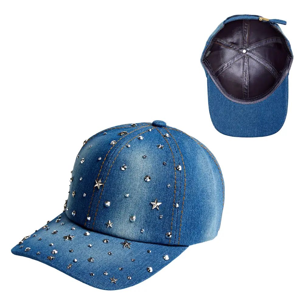 RED by KISS Adjustable Satin Lined Studded Baseball Cap - Image 4