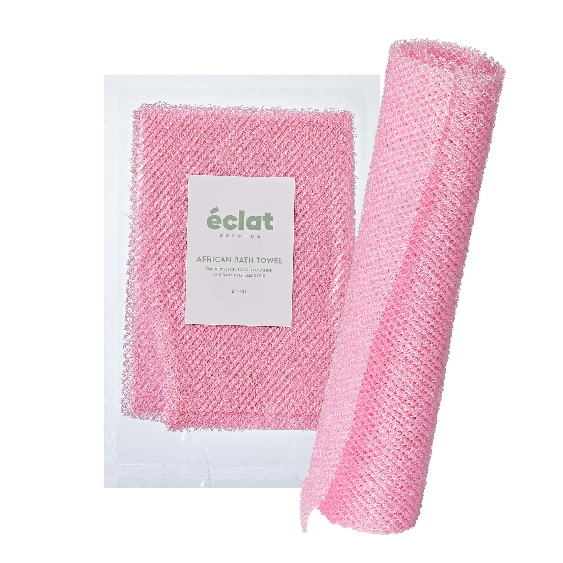 éclat African Bath Net Long Sponge – 1pc/ 3pcs Exfoliating Skin Smoother Shower Body Scrubber - Image 11