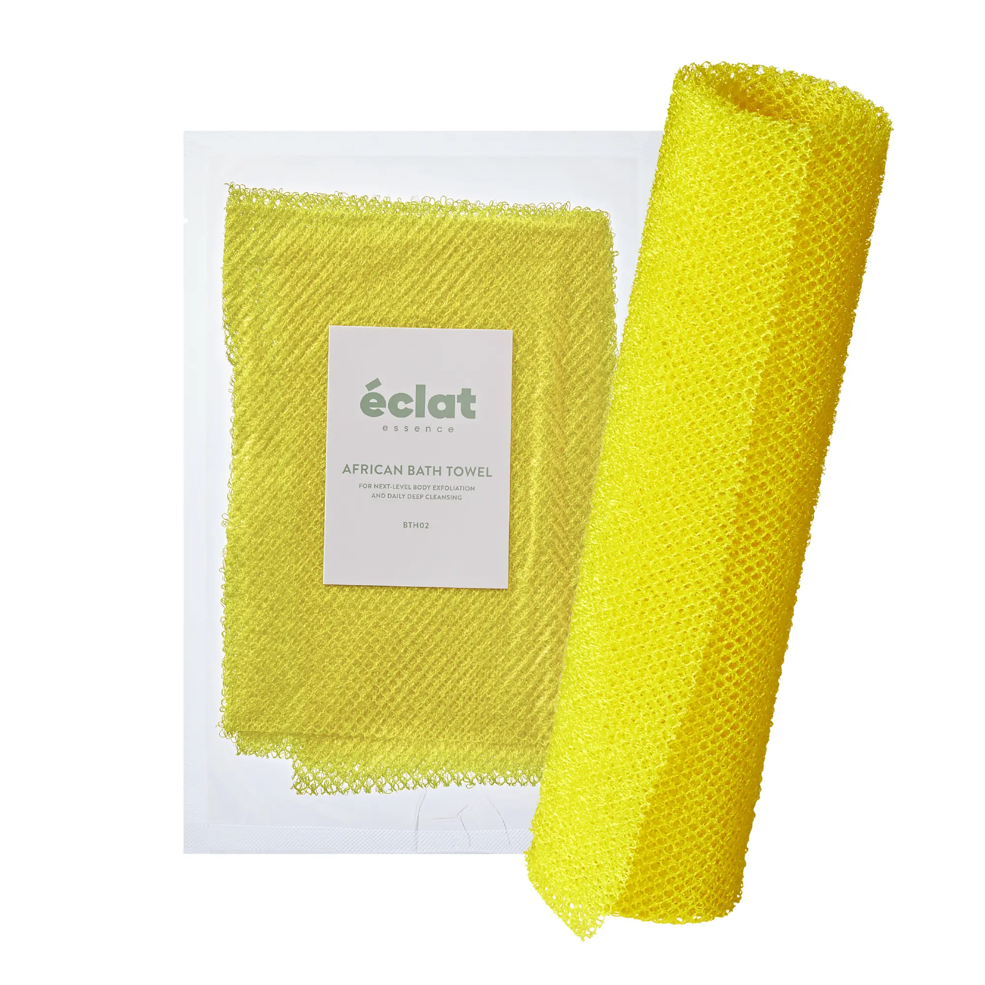 éclat African Bath Net Long Sponge – 1pc/ 3pcs Exfoliating Skin Smoother Shower Body Scrubber - Image 3