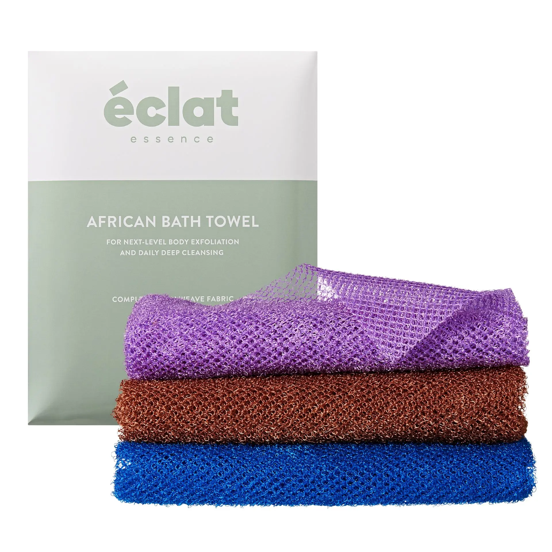 éclat African Bath Net Long Sponge – 1pc/ 3pcs Exfoliating Skin Smoother Shower Body Scrubber - Image 60