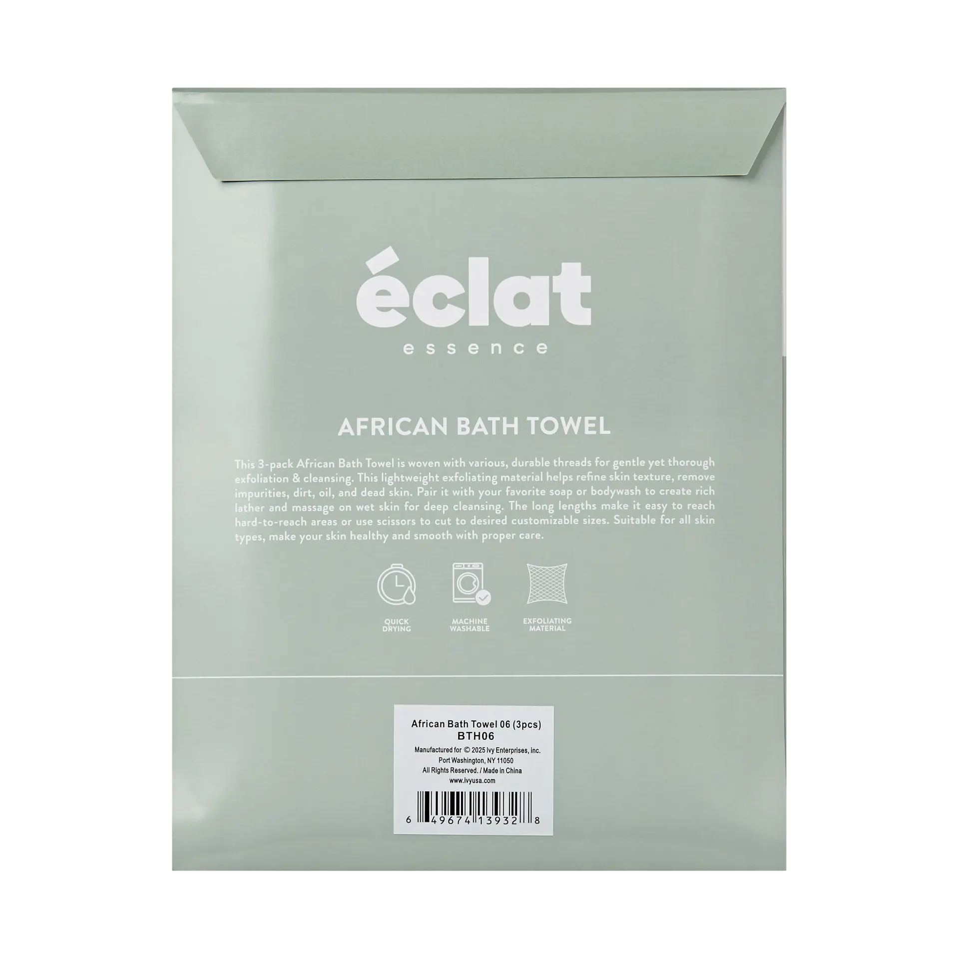 éclat African Bath Net Long Sponge – 1pc/ 3pcs Exfoliating Skin Smoother Shower Body Scrubber - Image 66