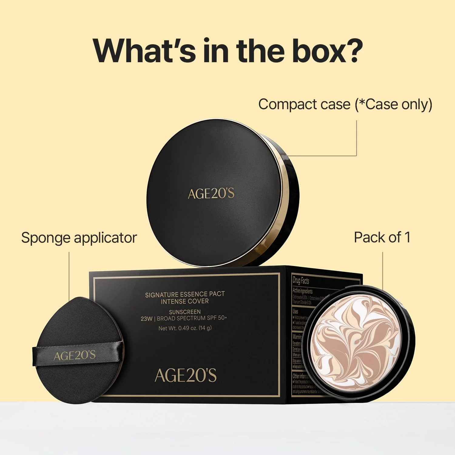 AGE20's Signature Essence Cover Pact SPF 50+ Vegan Hydrating Cream Foundation - Image 7