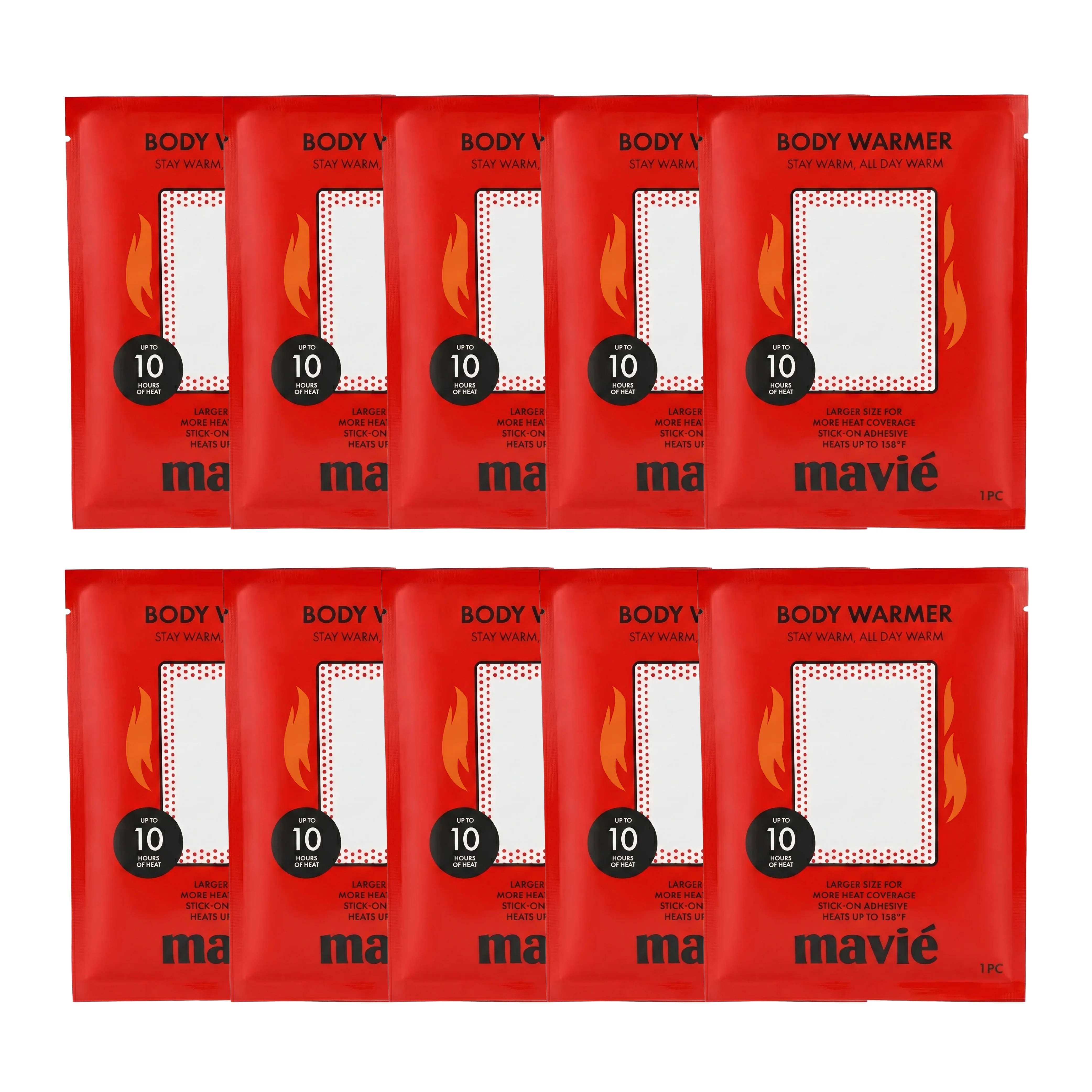 MAVIE Air-Activated Adhesive Body Warmers Instant Heat Packs for Outdoor Activities - Image 9