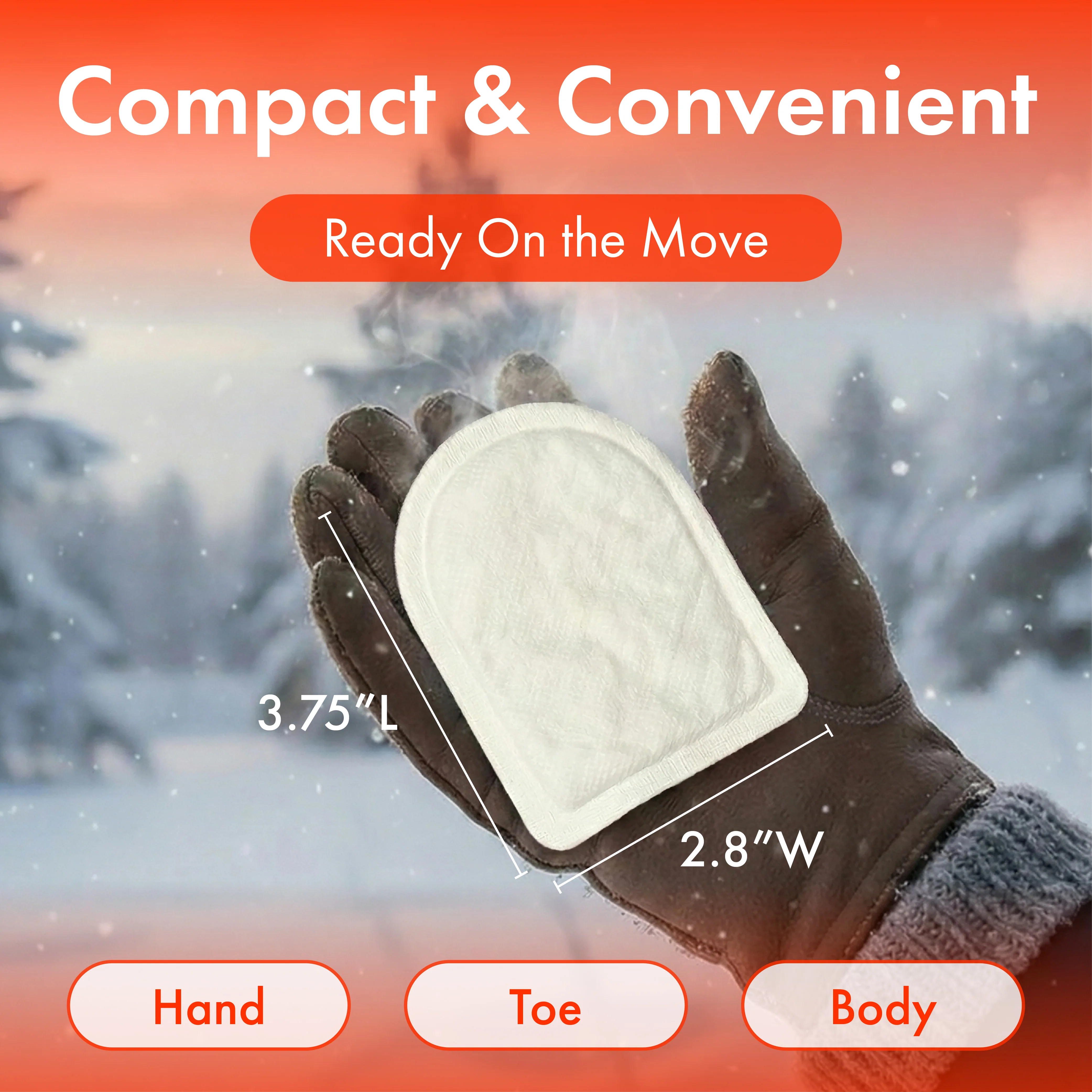 MAVIE Air-Activated Adhesive Toe Warmers Instant Heat, Includes 2 Warmers - Image 2