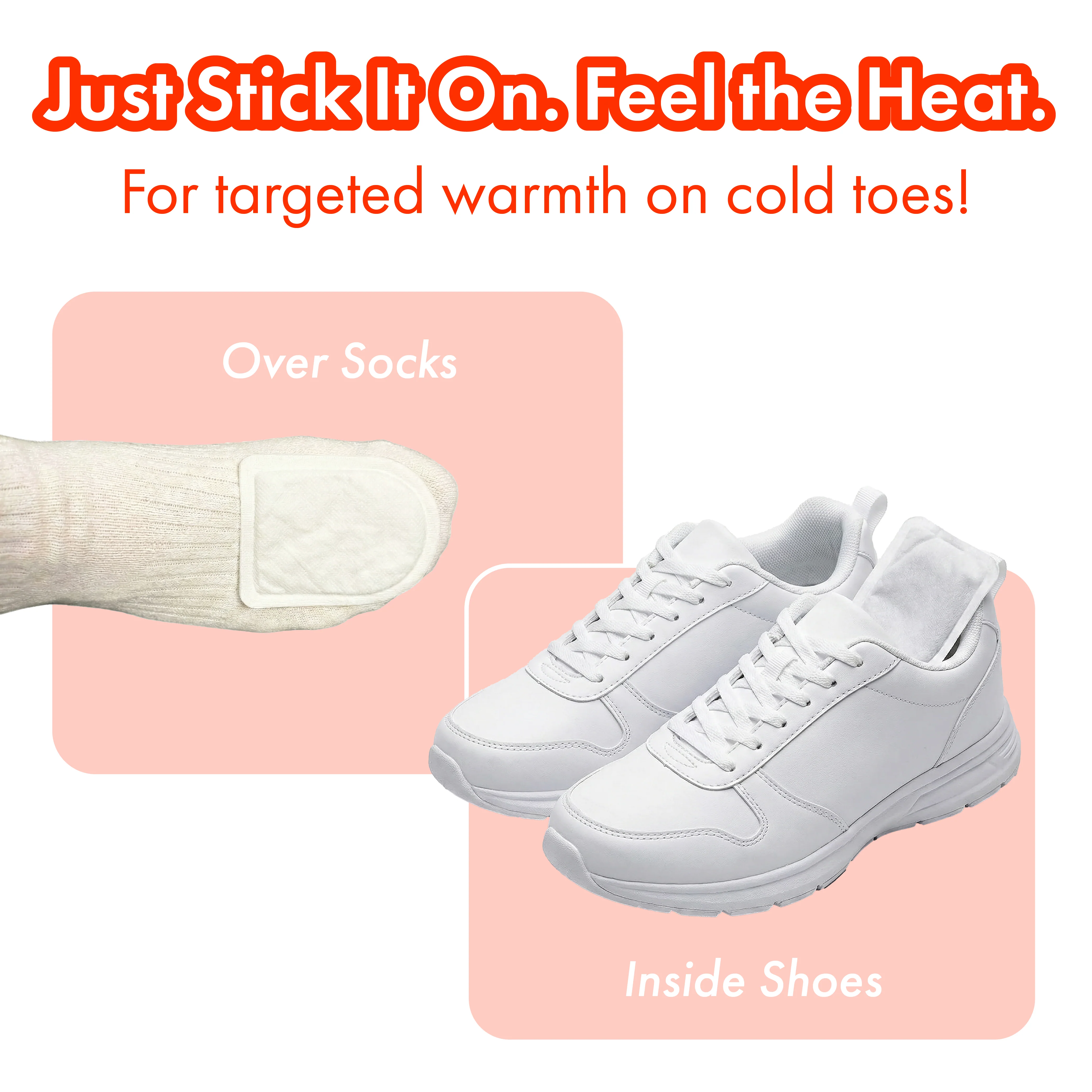 MAVIE Air-Activated Adhesive Toe Warmers Instant Heat, Includes 2 Warmers - Image 3