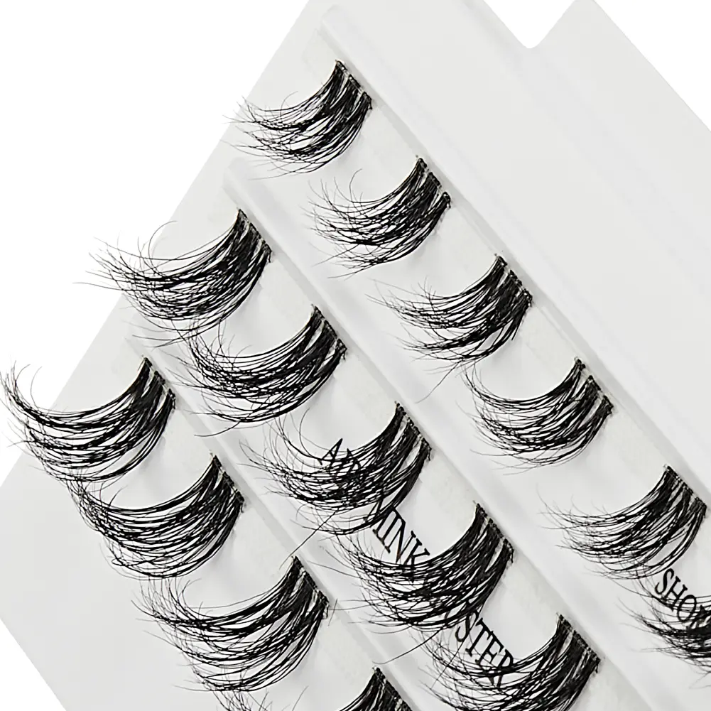 VLuxe By i•ENVY Airy Mink Strip Lash Cluster – 100% Real Mink Eyelash Extensions with Clear Band - Image 4