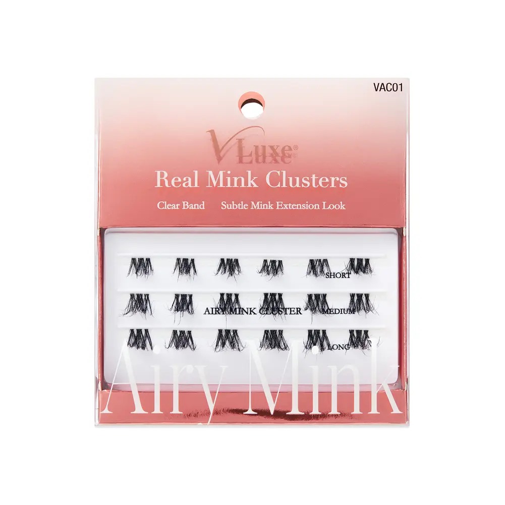 VLuxe By i•ENVY Airy Mink Strip Lash Cluster – 100% Real Mink Eyelash Extensions with Clear Band - Image 9