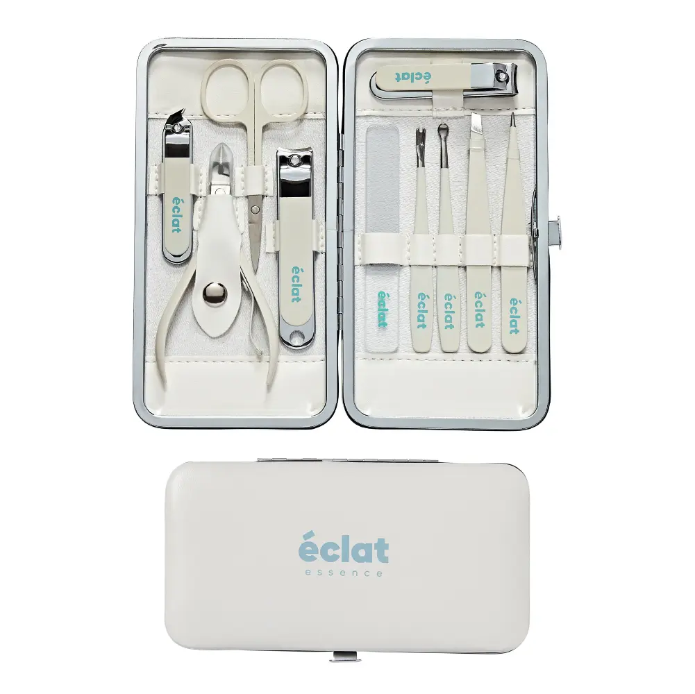 éclat All-in-One Manicure & Pedicure Grooming Kit with Travel Case – Cream (7 / 10 / 18 pcs) - Image 10
