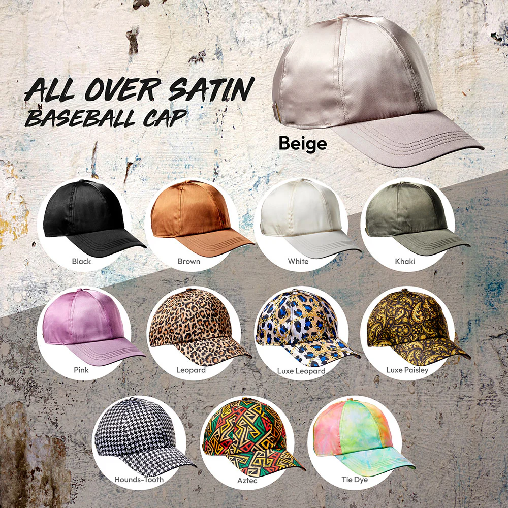 RED by KISS All Over Satin Baseball Cap - Beige - Image 5