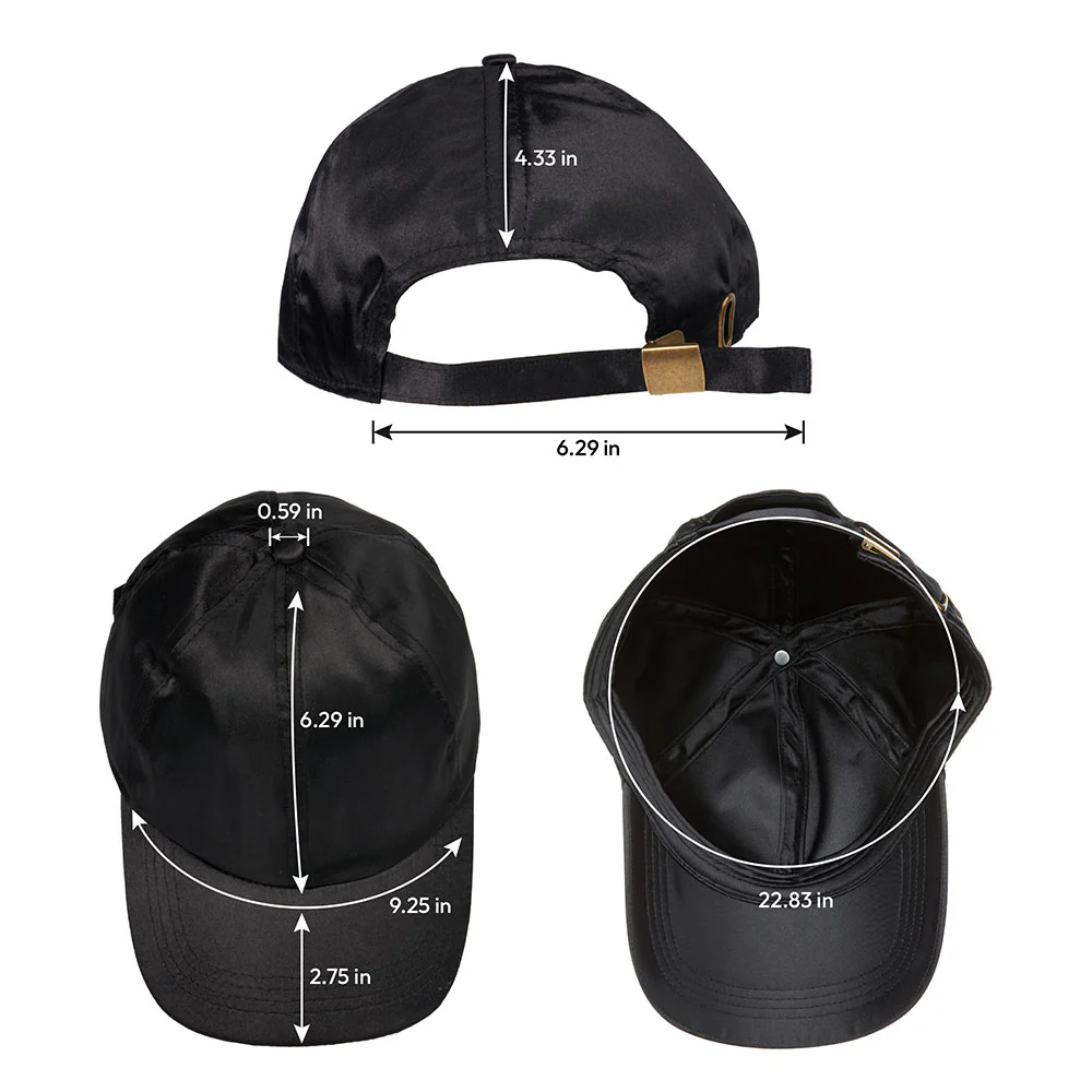 RED by KISS All Over Silky Satin Baseball Cap - Black - Image 4