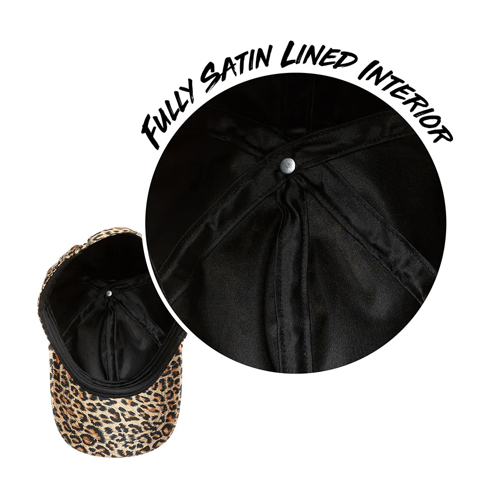 RED by KISS All Over Silky Satin Baseball Cap - Leopard - Image 3