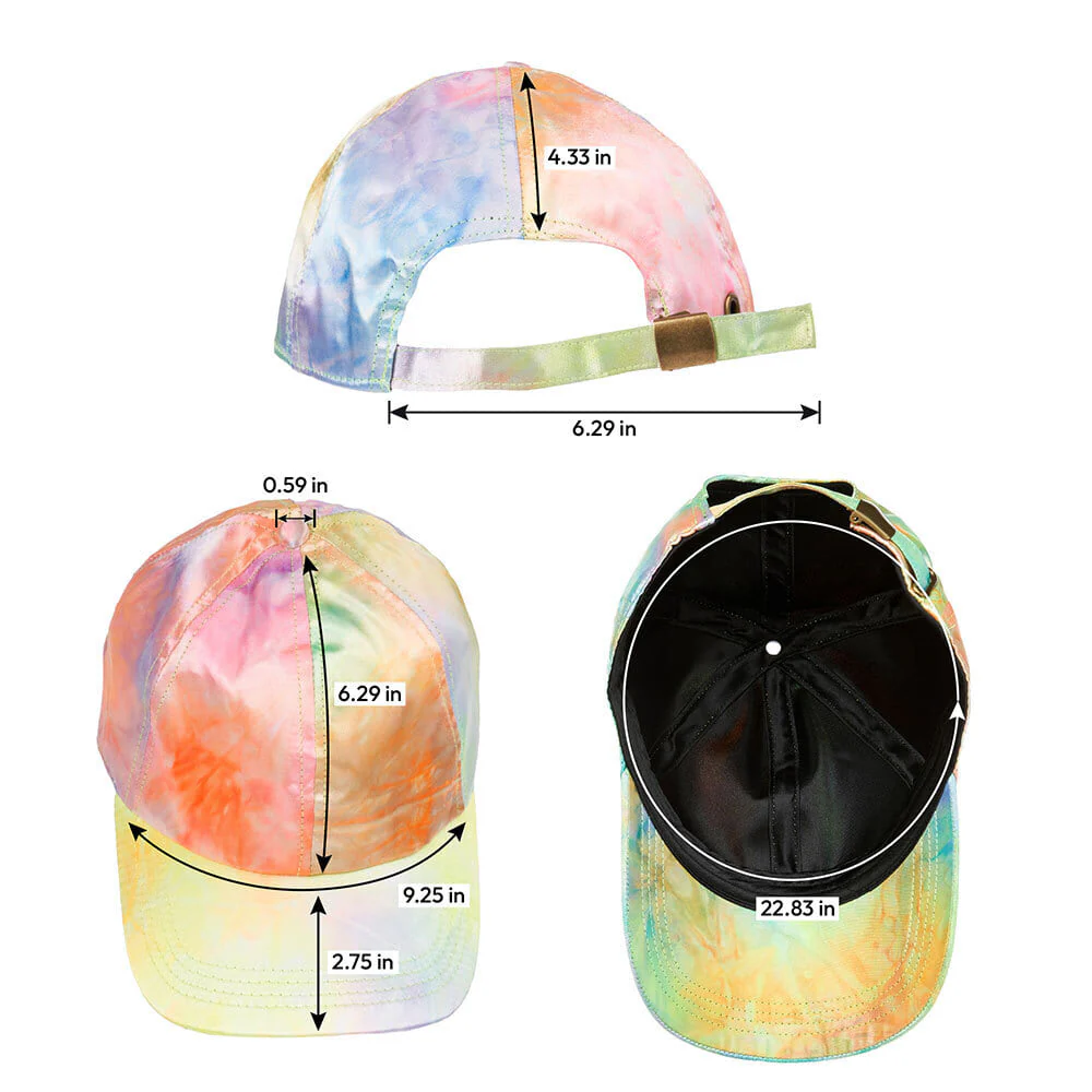 RED by KISS All Over Silky Satin Baseball Cap - Tie Dye - Image 6