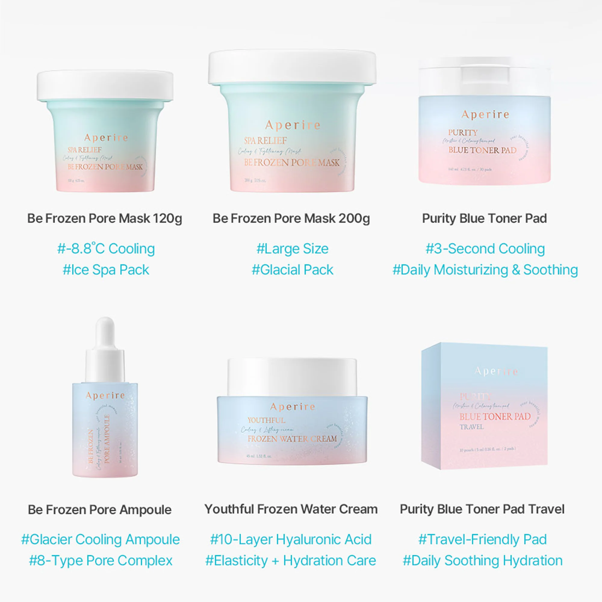 Aperire Be Frozen Pore Mask – Instant Cooling & Pore Tightening Glacial Clay Pack - Image 14