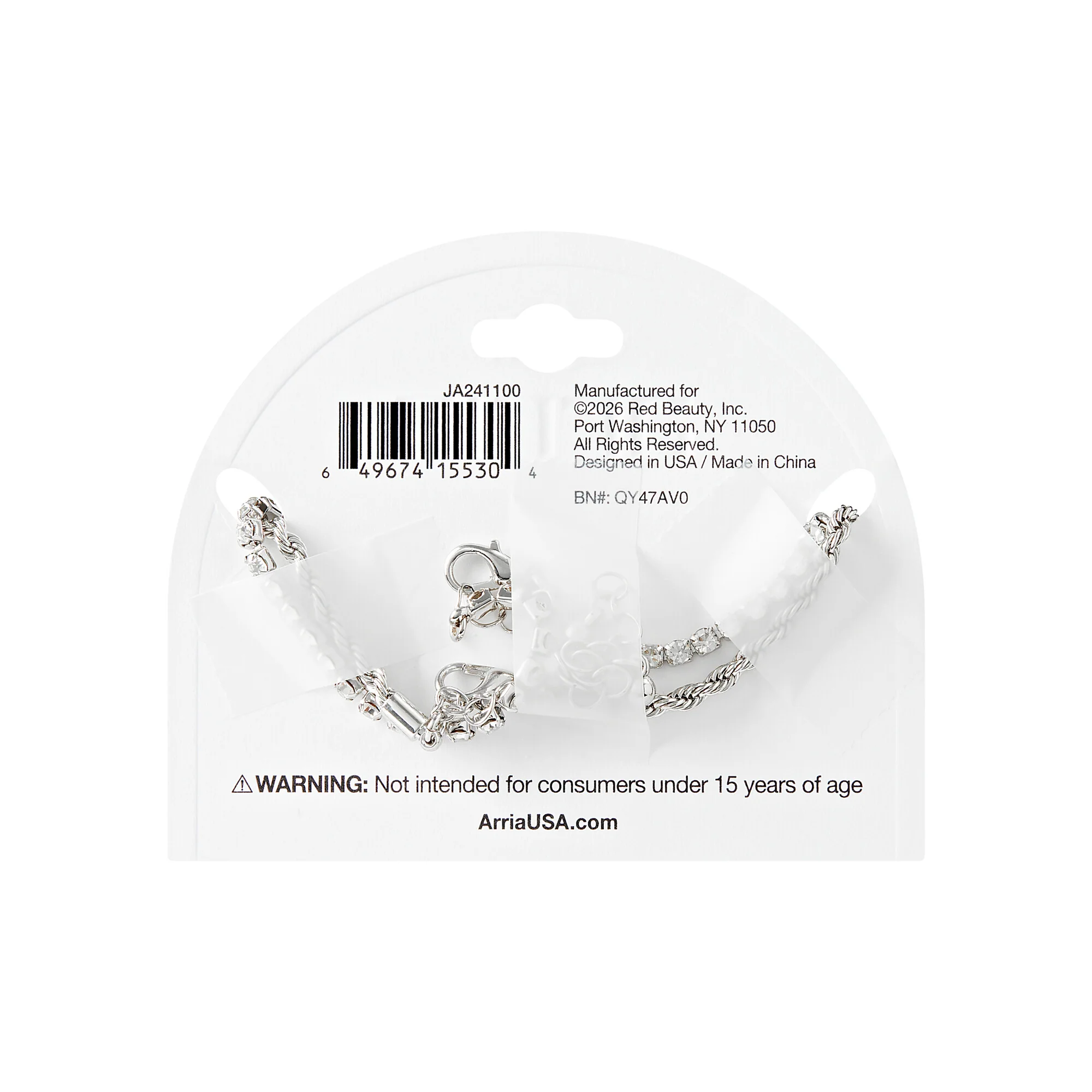 ARRIA Stacked Heart Anklet for Women - 14K Gold Plated & White Gold Tone - Image 10