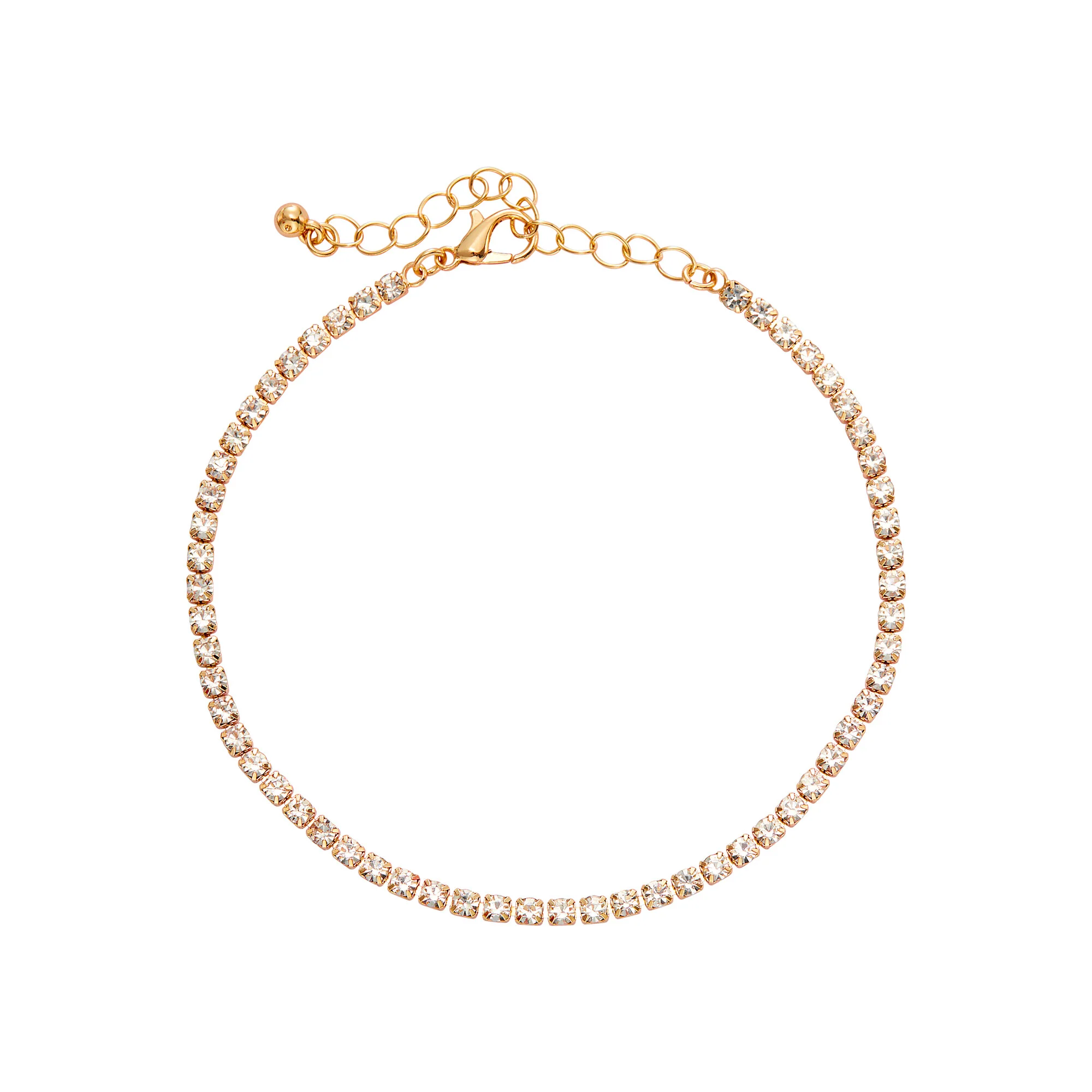 ARRIA Stacked Heart Anklet for Women - 14K Gold Plated & White Gold Tone - Image 3