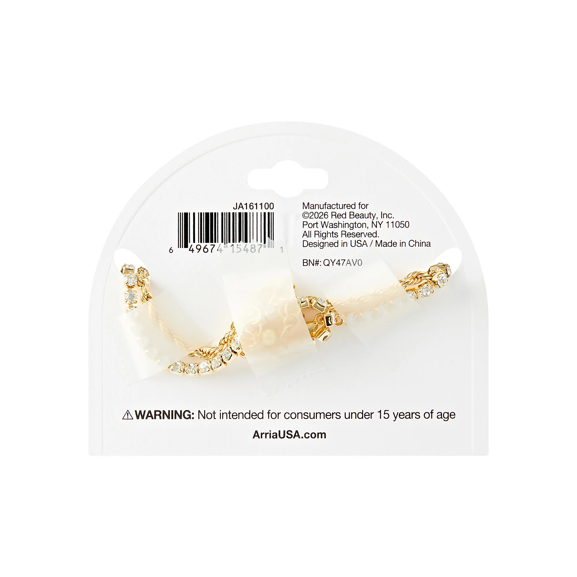 ARRIA Stacked Heart Anklet for Women - 14K Gold Plated & White Gold Tone - Image 5