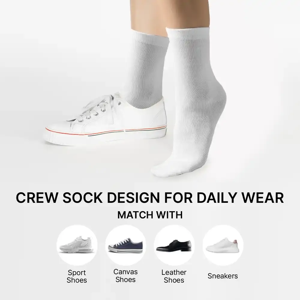 Arria 3‑Pack Basic Socks – Crew & Invisible No‑Show - Image 10