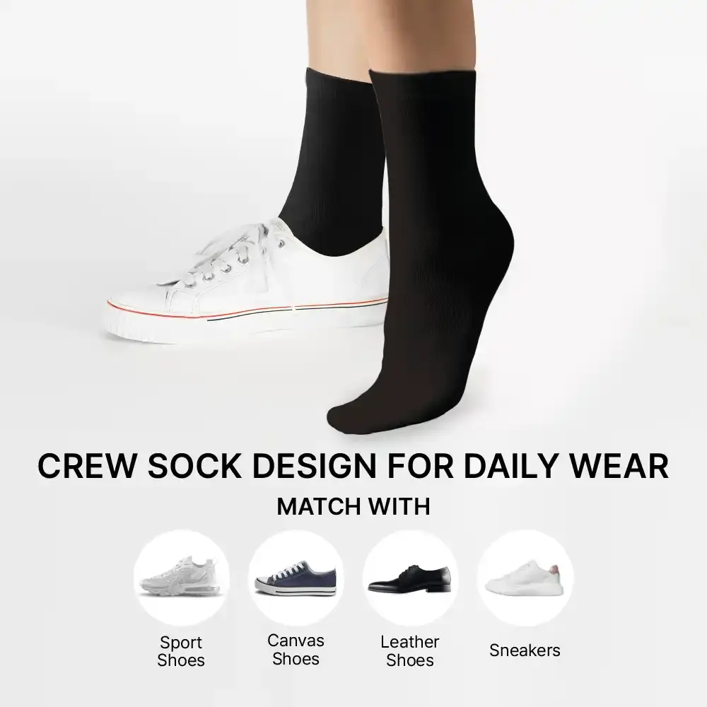 Arria 3‑Pack Basic Socks – Crew & Invisible No‑Show - Image 12