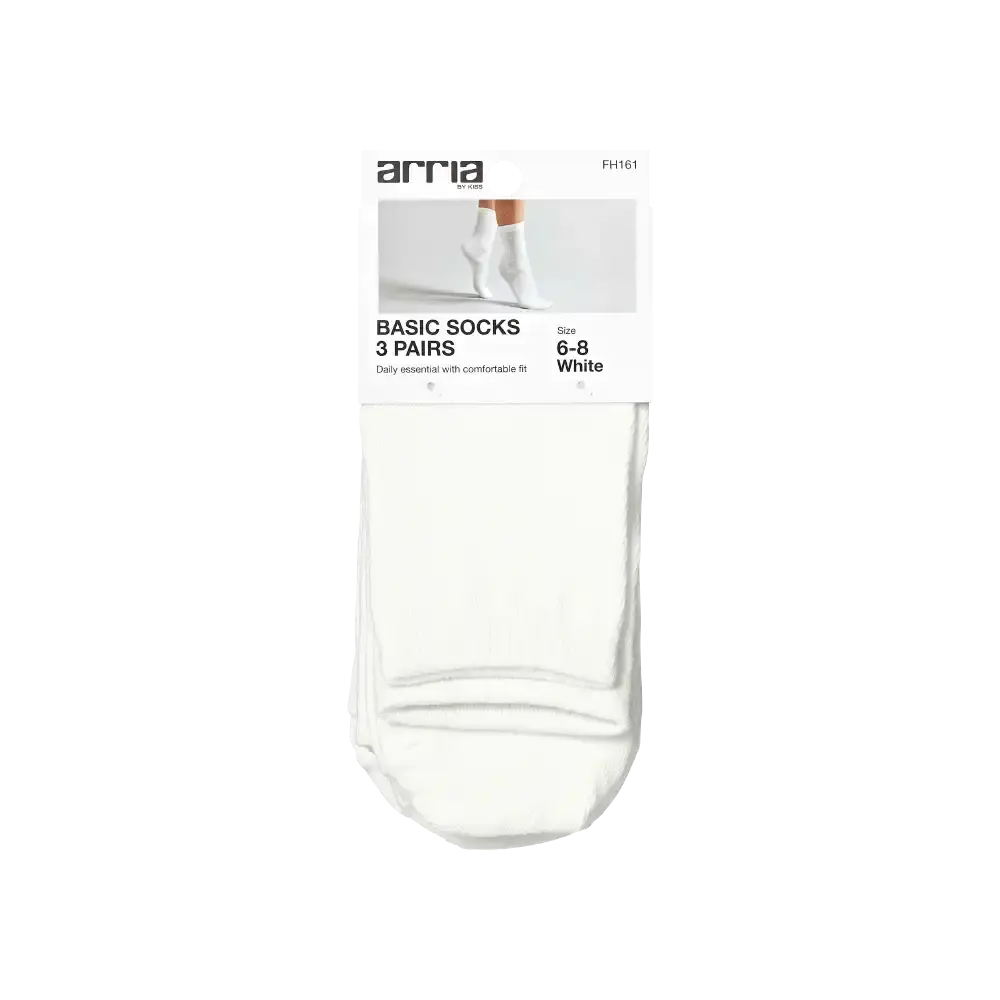Arria 3‑Pack Basic Socks – Crew & Invisible No‑Show - Image 19