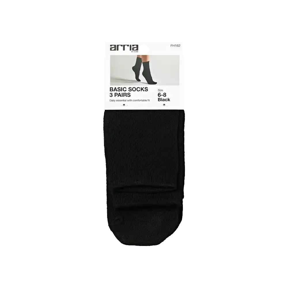 Arria 3‑Pack Basic Socks – Crew & Invisible No‑Show - Image 20