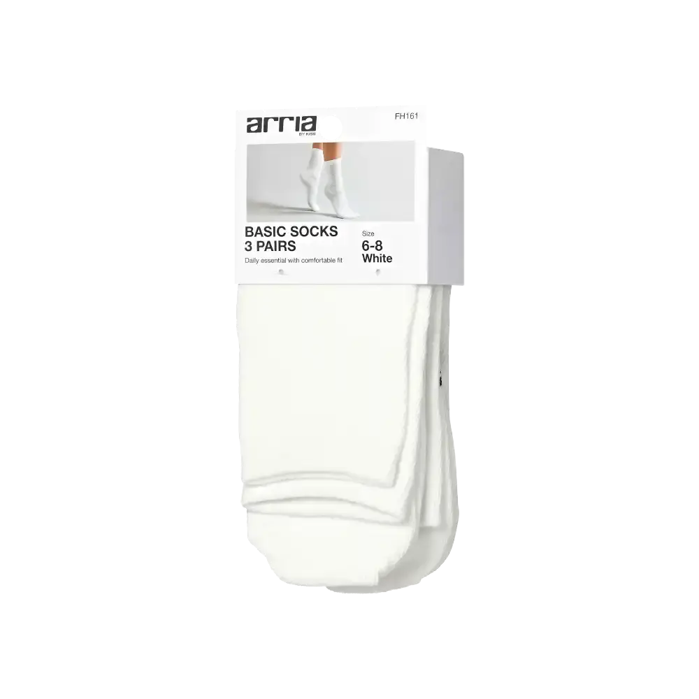 Arria 3‑Pack Basic Socks – Crew & Invisible No‑Show - Image 22