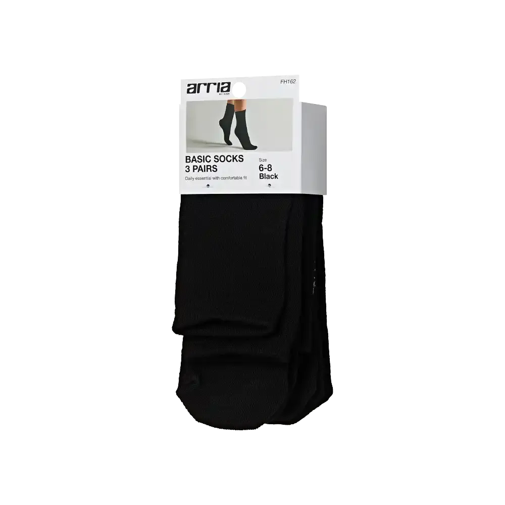 Arria 3‑Pack Basic Socks – Crew & Invisible No‑Show - Image 23