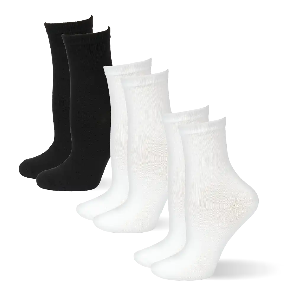 Arria 3‑Pack Basic Socks – Crew & Invisible No‑Show - Image 3