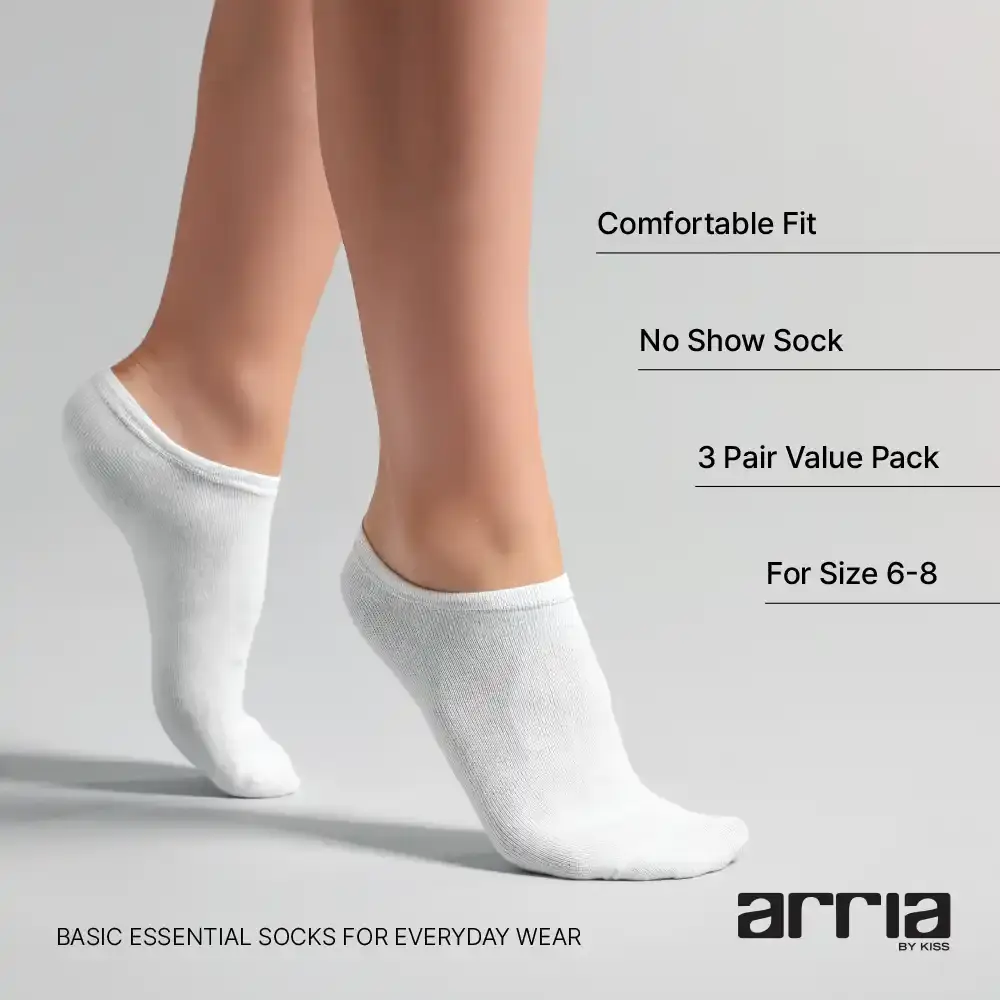 Arria 3‑Pack Basic Socks – Crew & Invisible No‑Show - Image 30