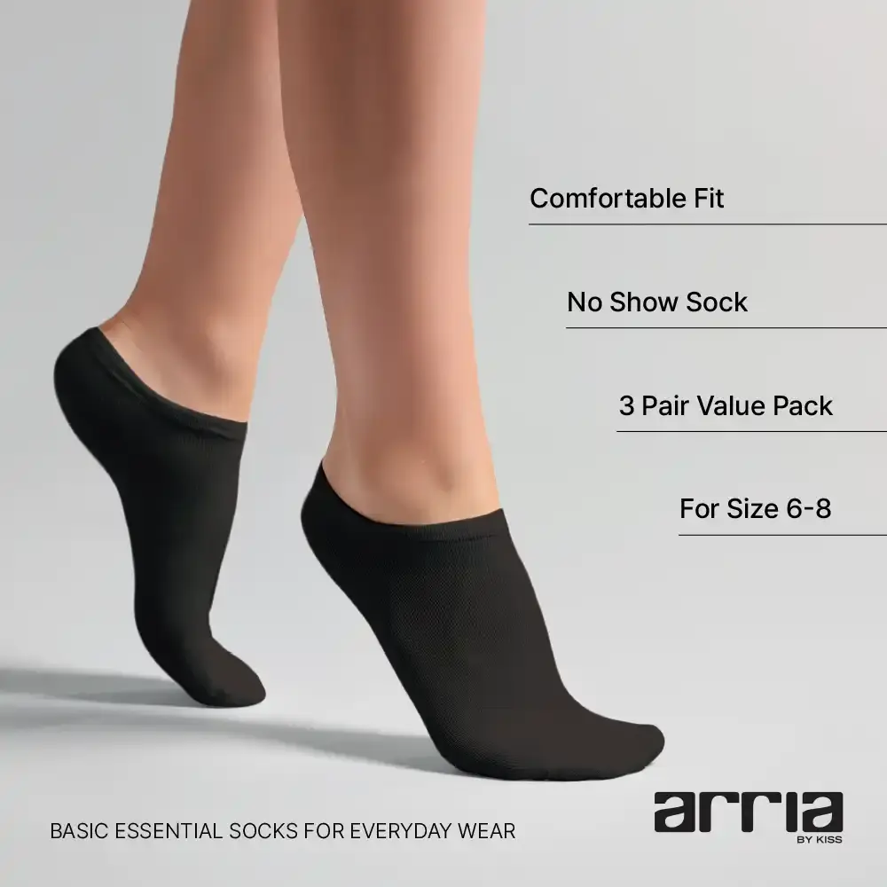 Arria 3‑Pack Basic Socks – Crew & Invisible No‑Show - Image 31