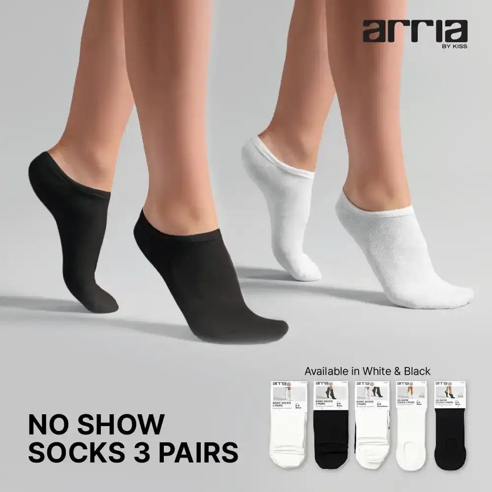 Arria 3‑Pack Basic Socks – Crew & Invisible No‑Show - Image 36
