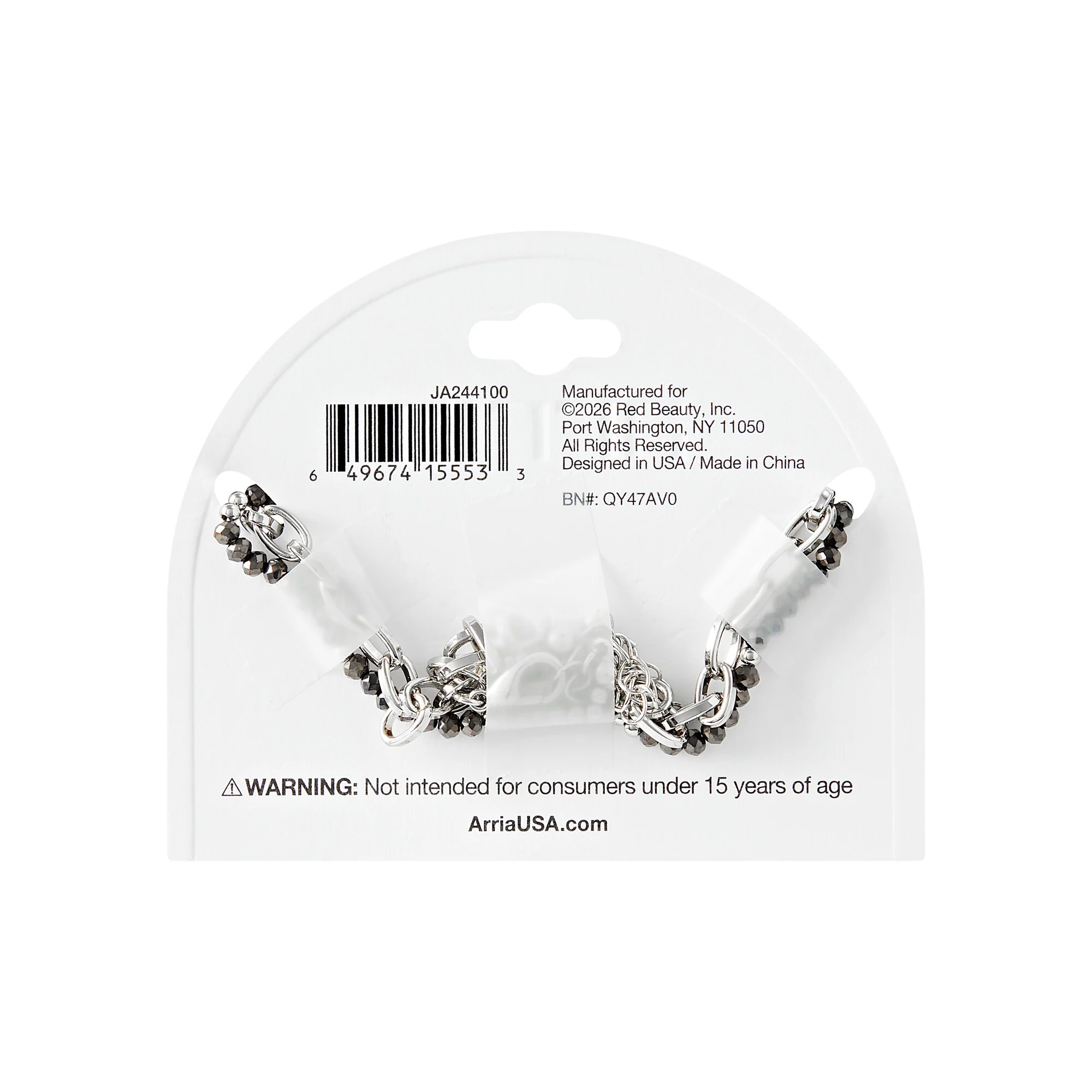ARRIA Layered Black Beaded Anklet for Women - 14K Gold Plated & White Gold Tone - Image 10