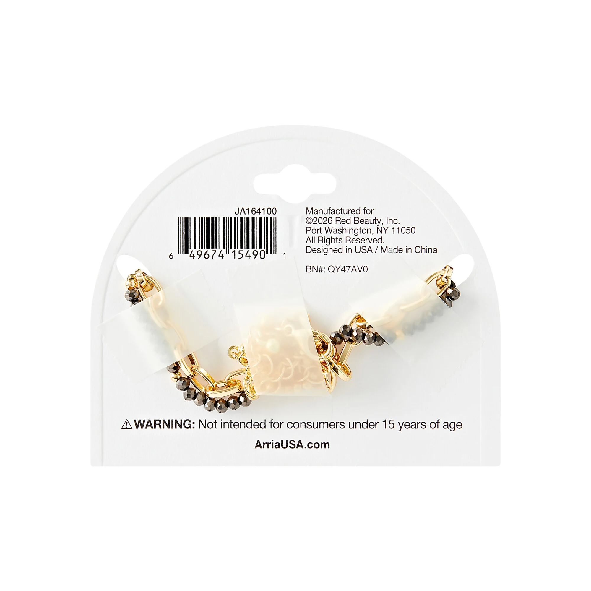 ARRIA Layered Black Beaded Anklet for Women - 14K Gold Plated & White Gold Tone - Image 5