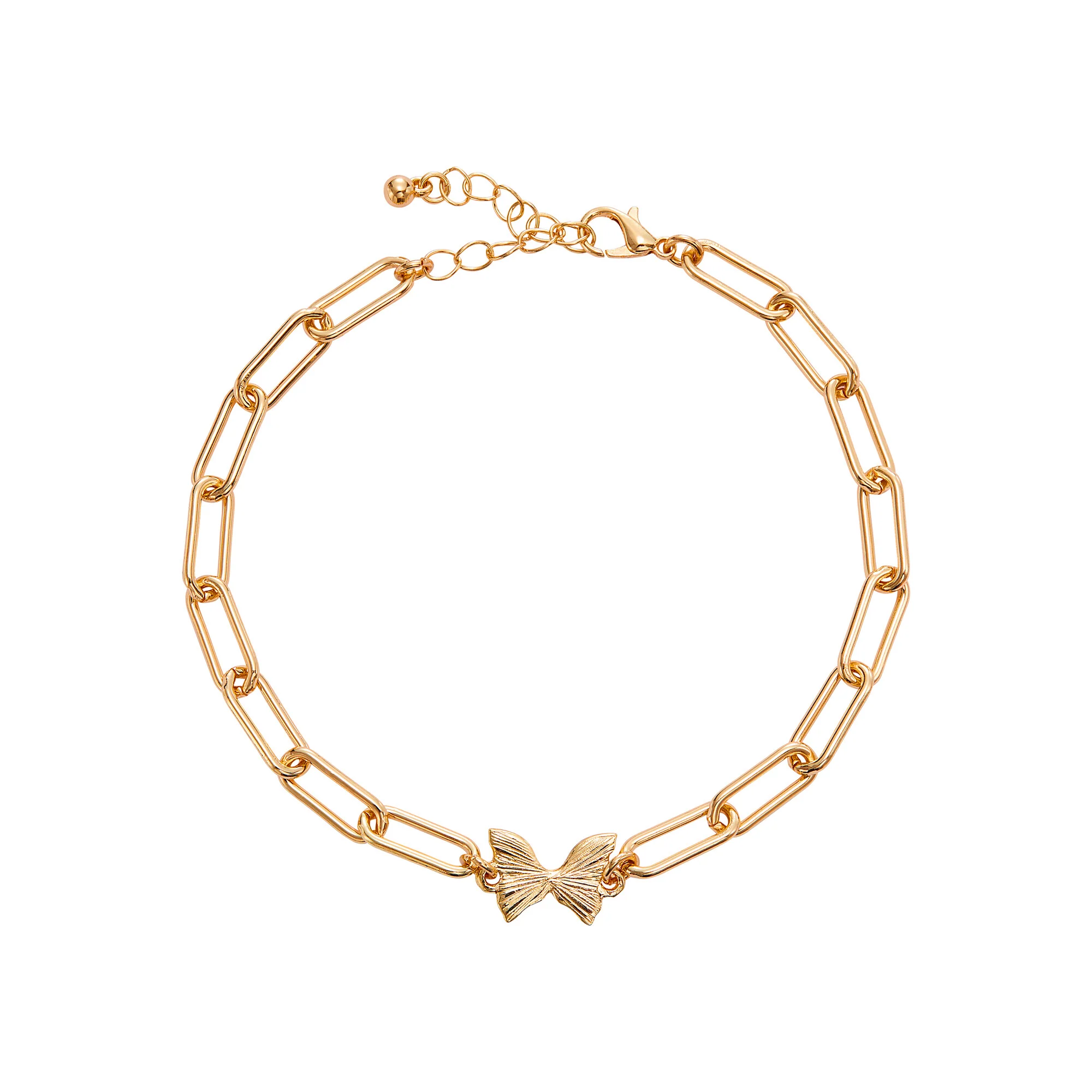 ARRIA Layered Butterfly Anklet for Women - 14K Gold Plated & White Gold Tone - Image 4