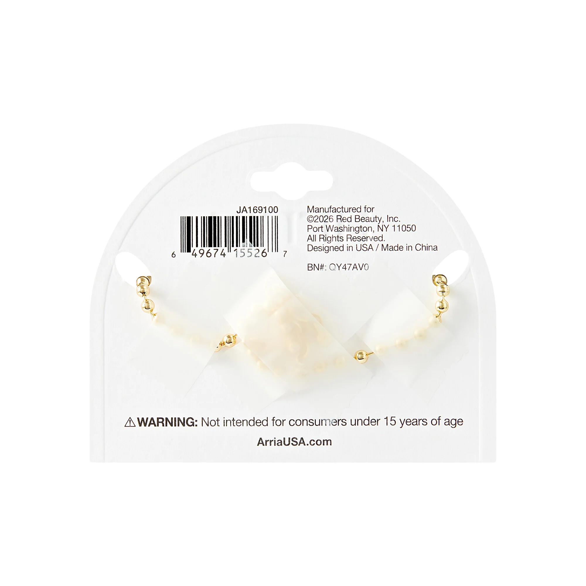 ARRIA Round Black Charm Anklet for Women - 14K Gold Plated & White Gold Tone - Image 3