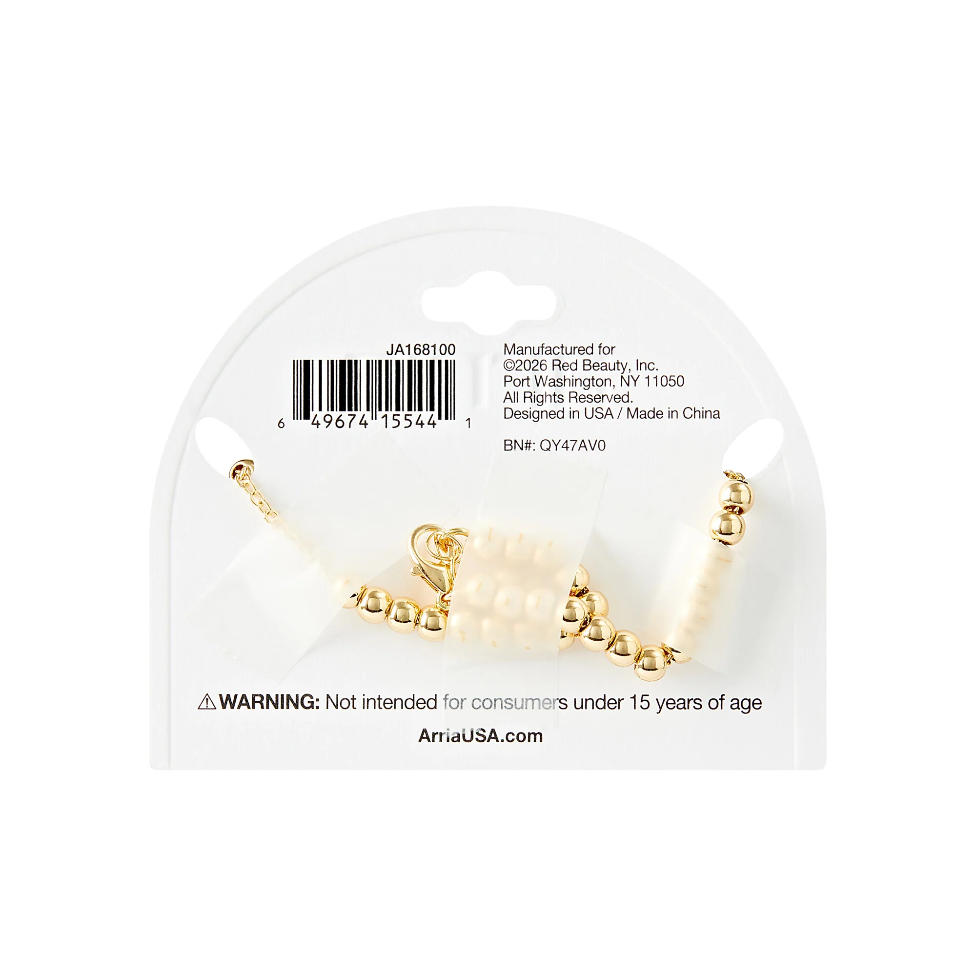 ARRIA Turquoise Heart Enamel Anklet - 14K Gold Plated & White Gold Tone - Image 4