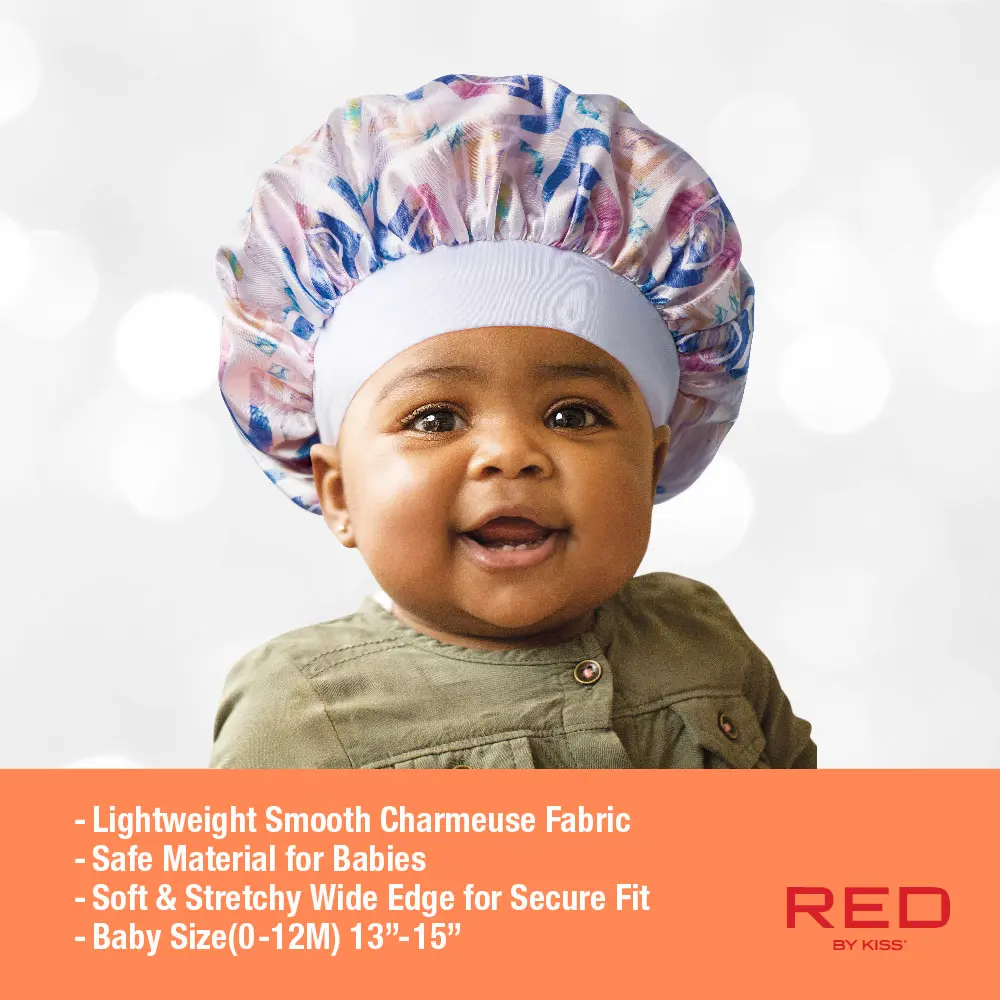 RED by KISS Baby Satin Hair Bonnet Sleep Cap - Image 18