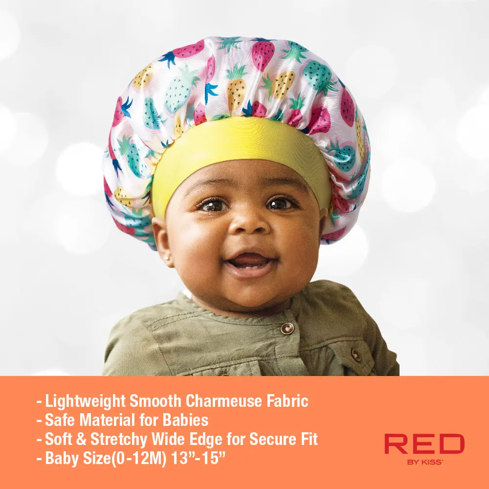 RED by KISS Baby Satin Hair Bonnet Sleep Cap - Image 19