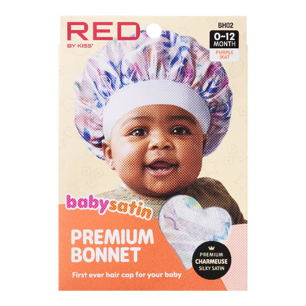 RED by KISS Baby Satin Hair Bonnet Sleep Cap - Image 2