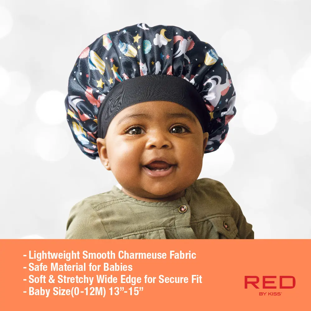 RED by KISS Baby Satin Hair Bonnet Sleep Cap - Image 20