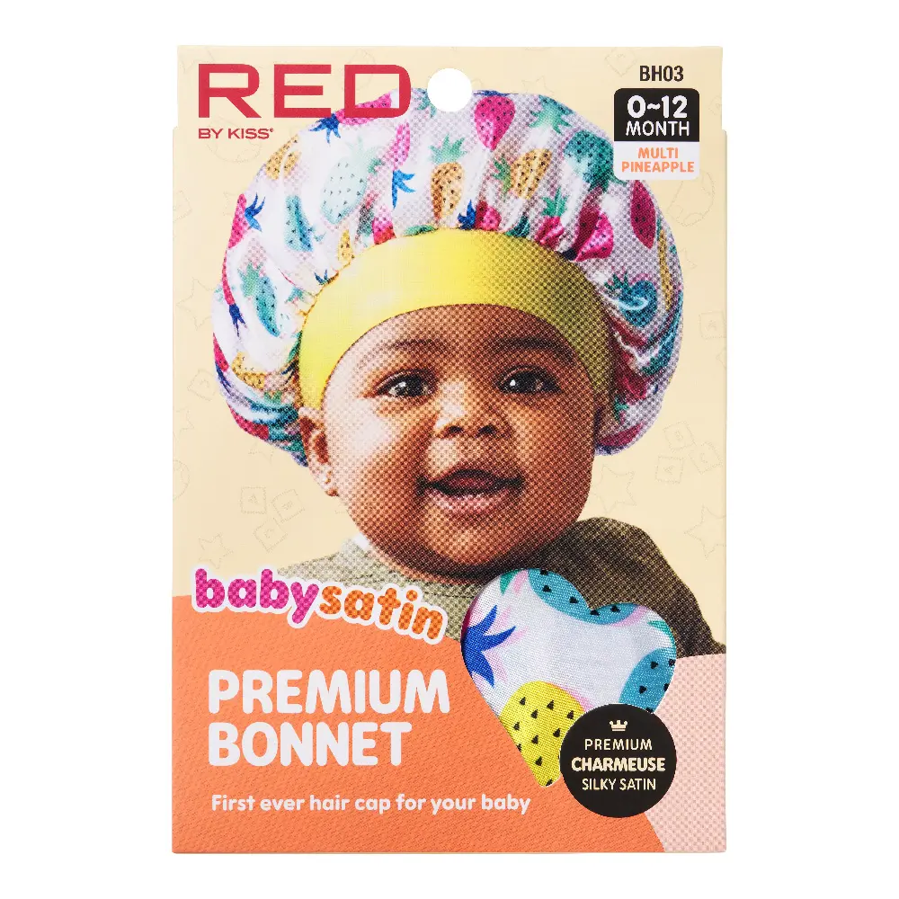 RED by KISS Baby Satin Hair Bonnet Sleep Cap - Image 3