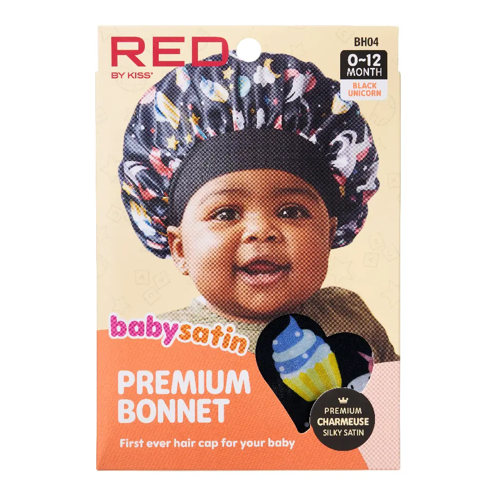 RED by KISS Baby Satin Hair Bonnet Sleep Cap - Image 4