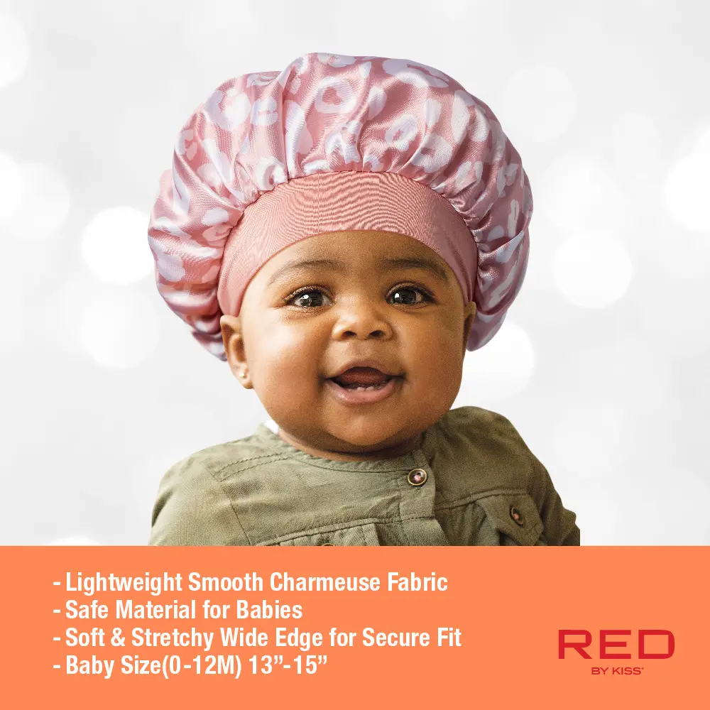 RED by KISS Baby Satin Hair Bonnet Sleep Cap - Image 9