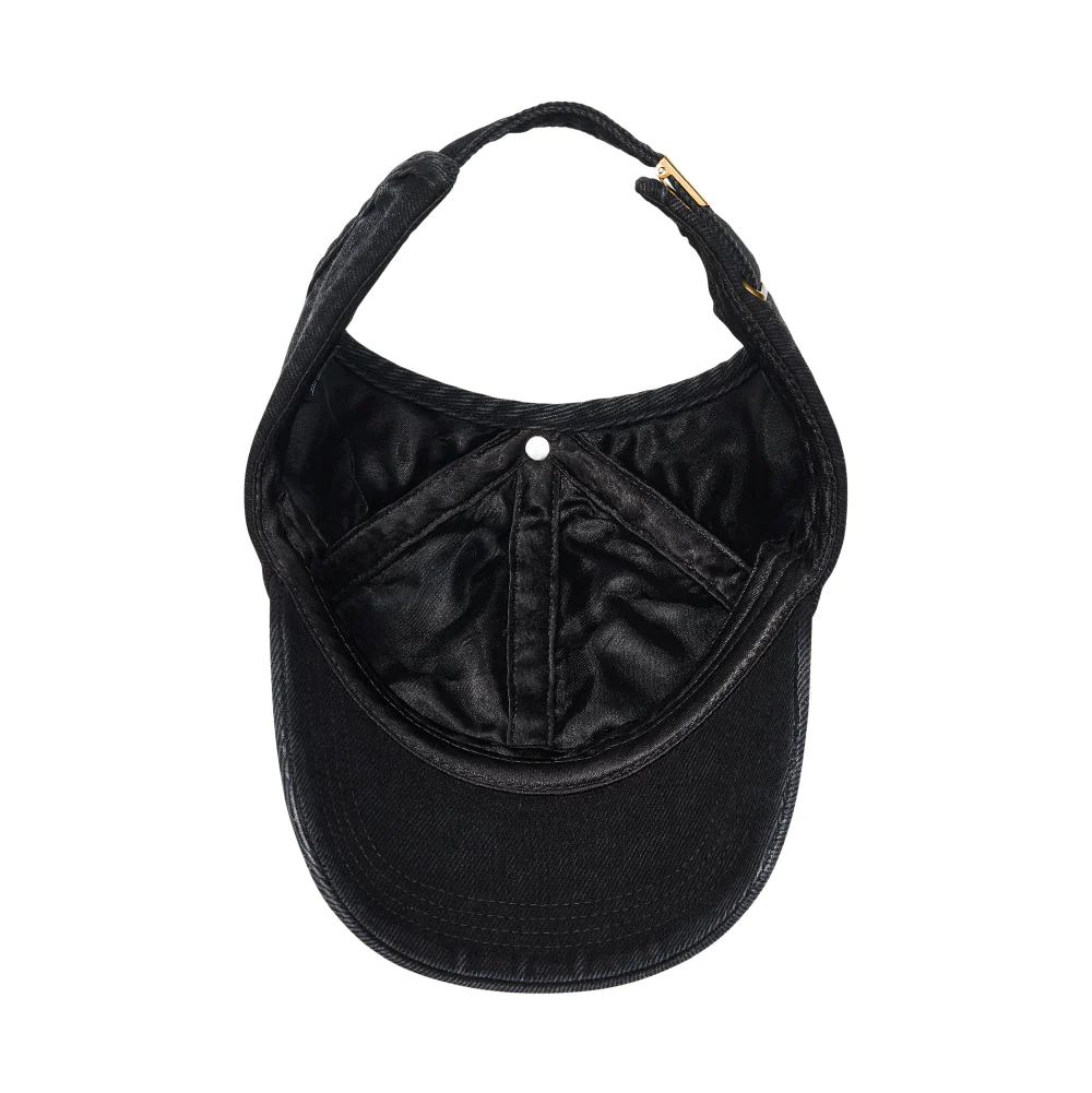 Arria Backless Denim Baseball Cap with Satin Lining - Adjustable Fit - Image 6