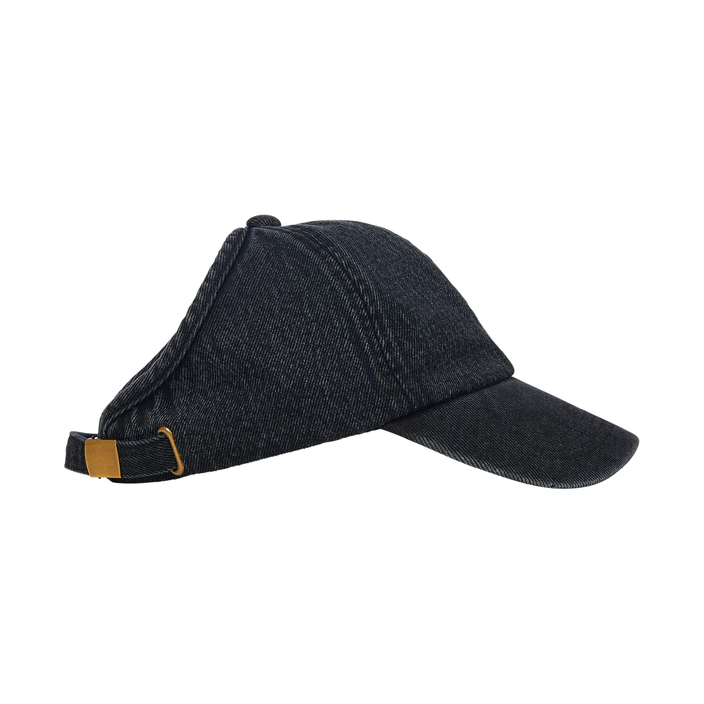 Arria Backless Denim Baseball Cap with Satin Lining - Adjustable Fit - Image 7