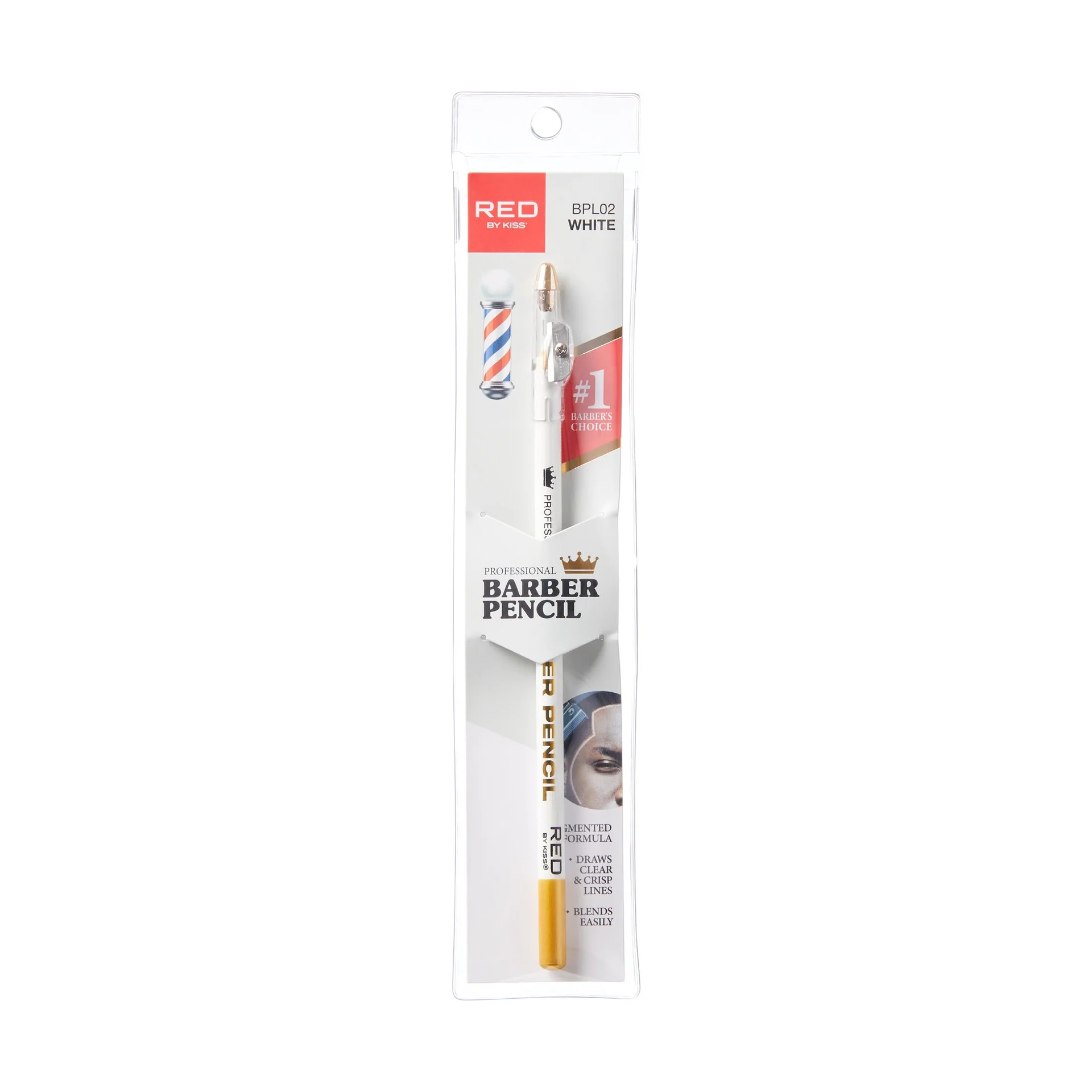 RED by KISS Barber Pencil Hairline Edge Liner With Built-In Sharpener - Image 2